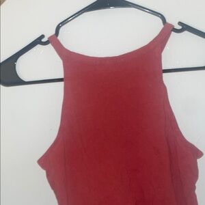 Women's Red Sleeveless Top